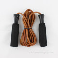 Adjustable Speed Cowhide Skipping Rope